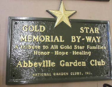 Gold Star Memorial By-Way Marker