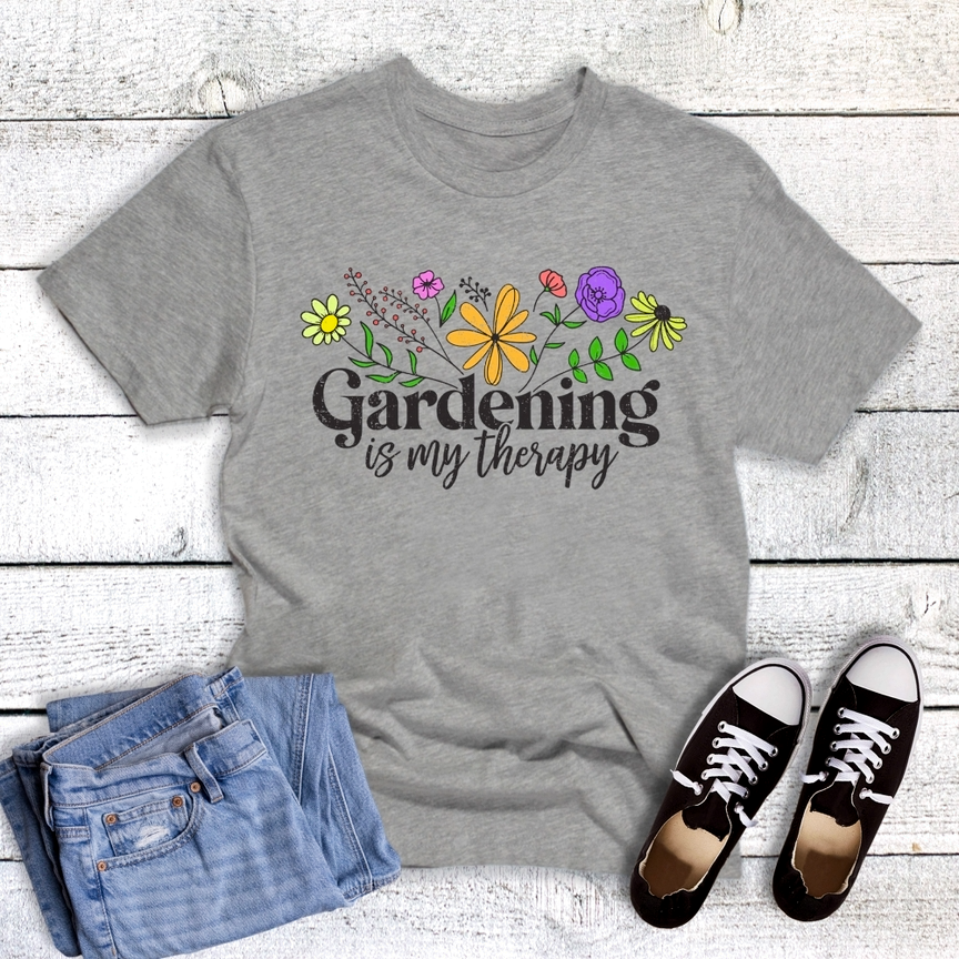 gardening is my therapy graphic tee