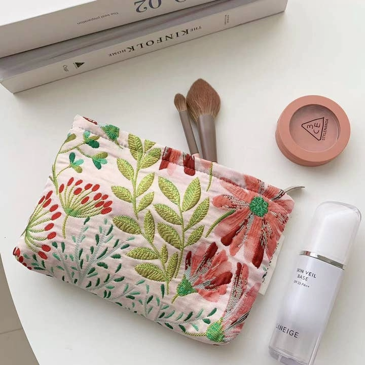 Medium Floral Makeup Bag