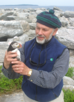 Dr. Kress with a puffin