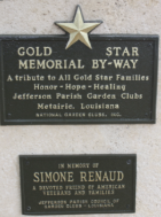Gold Star plaque