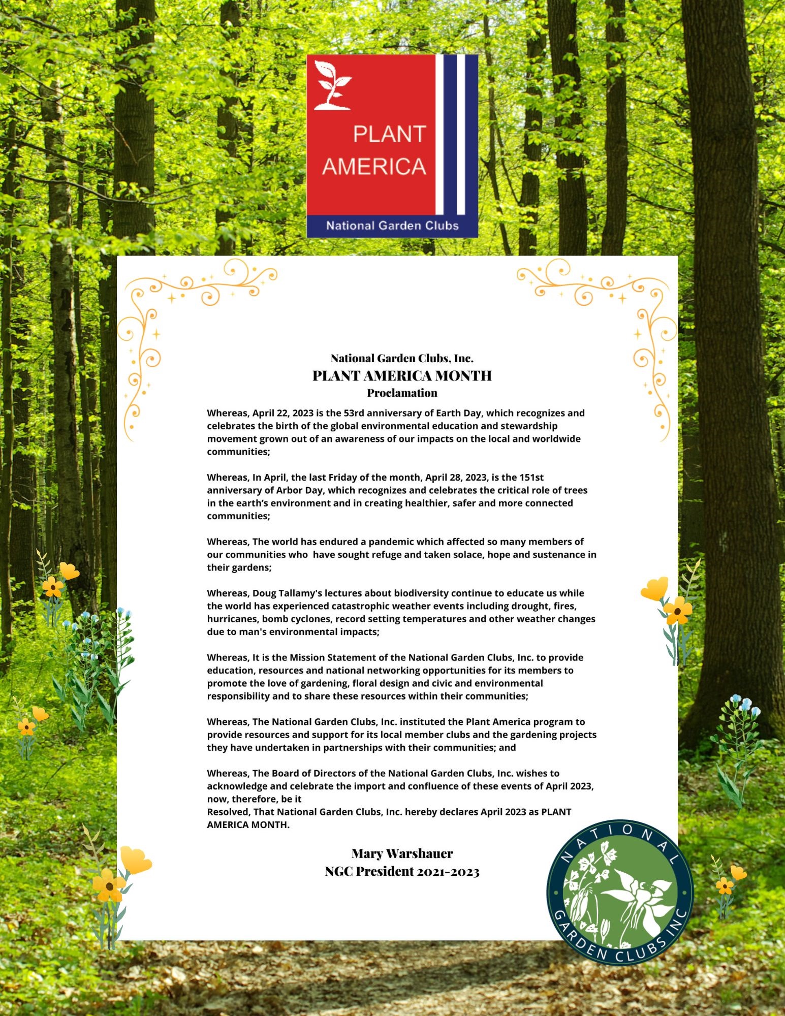 PLANT AMERICA Proclamation