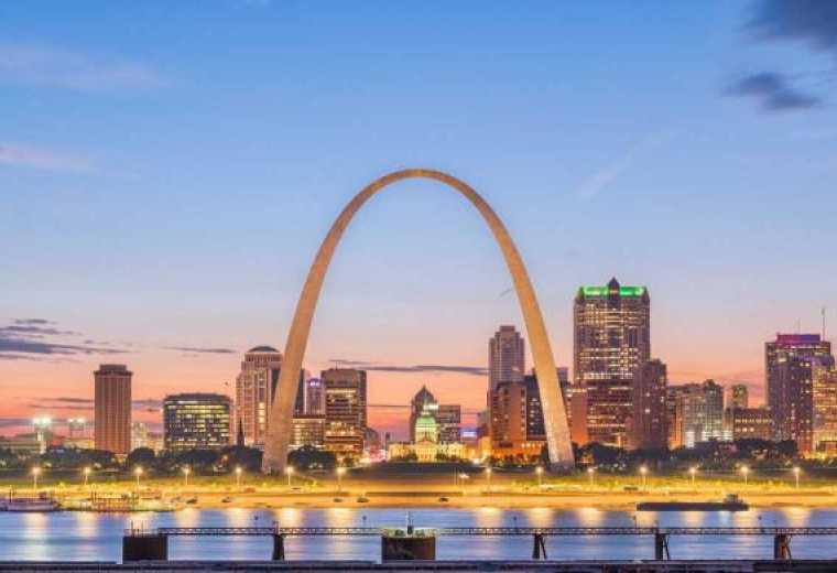 St. Louis, Missouri Skyline with the Arch