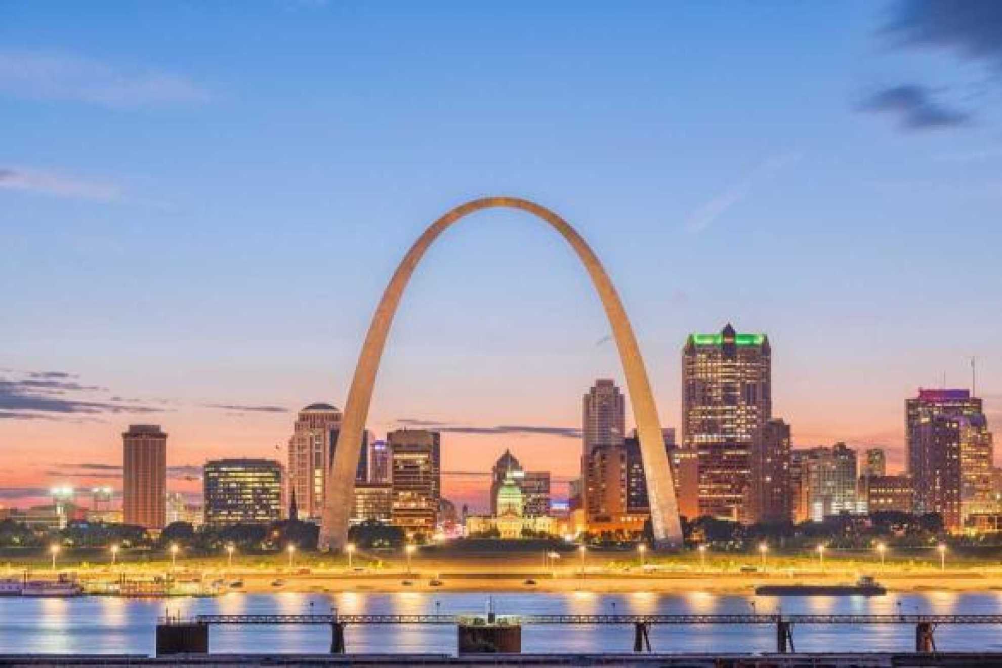 St. Louis, Missouri Skyline with the Arch